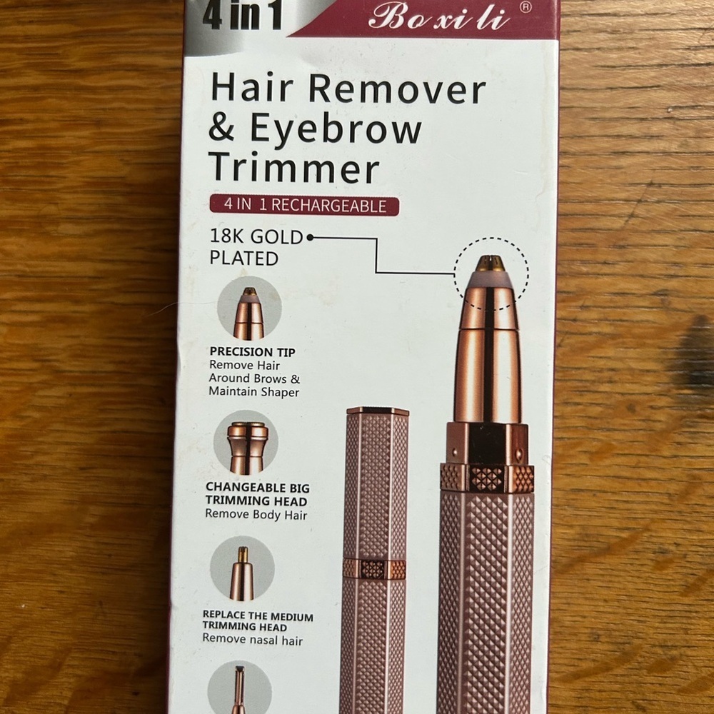 4-in-1 Hair Remover & Eyebrow Trimmer - Gold